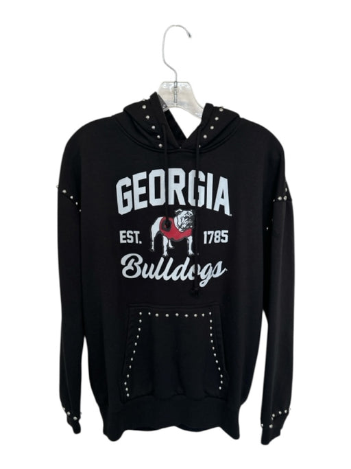 Gameday Couture Size S Black & Silver Cotton Blend Studded UGA Hoodie Black & Silver / S