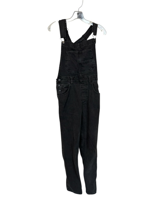 We The Free Size 2 Charcoal Cotton Wide Leg Denim Overalls Charcoal / 2