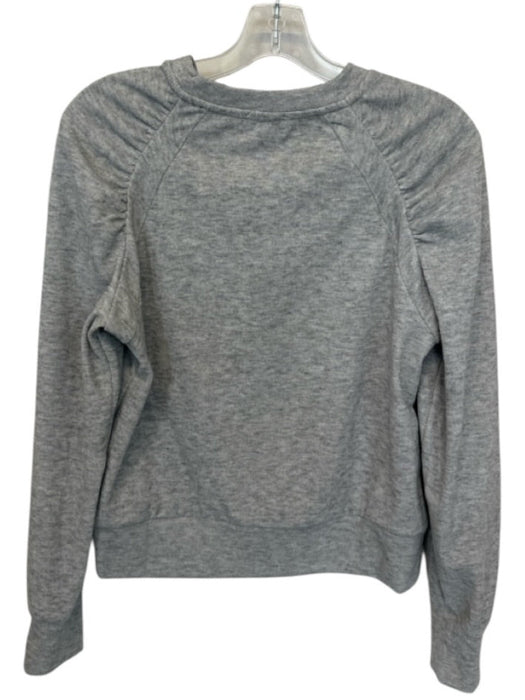 Evereve Size S Gray Polyester Fleece Lined Long Blazer Heathered Sweatshirt Gray / S