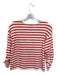 Evereve Size XS White & Red Pima Cotton Long Sleeve Striped Top White & Red / XS