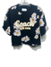 Coach Size M Black, White, Yellow Cotton Short Sleeve Floral Print Text Top Black, White, Yellow / M