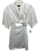 Jacquemus Size Medium White Cotton Short Sleeve Cut Out Twist Knot Dress White / Medium