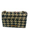 Kurt Geiger Black, Gold, & Multi Textile Flap Houndstooth Bird Chain Strap Bag Black, Gold, & Multi / Small