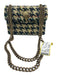 Kurt Geiger Black, Gold, & Multi Textile Flap Houndstooth Bird Chain Strap Bag Black, Gold, & Multi / Small