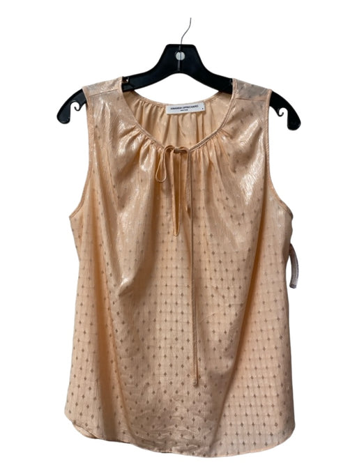 Amanda Uprichard Size Medium Peach No Fabric Tag Sleeveless Metallic details Top Peach / Medium