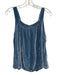 CP Shades Size XS Blue Viscose Sleeveless Velvet Square Neck Top Blue / XS