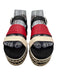 Aquatalia Shoe Size 6.5 Black & Multi Leather open toe Ankle Strap Sandals Black & Multi / 6.5
