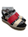 Aquatalia Shoe Size 6.5 Black & Multi Leather open toe Ankle Strap Sandals Black & Multi / 6.5