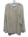 Bonnie Strauss Size L Cream Silk Chiffon Sheer Long Flutter Sleeve Top Cream / L