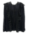 Biya Johnny Was Size XL Black Missing Fabric Tag Long Balloon Sleeve Lace Top Black / XL