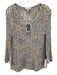 St. John Sport Size L Purple & Multi Blend Long Sleeve Knit Slip Inc. Top Purple & Multi / L