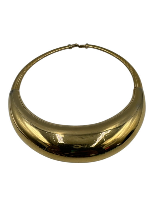 Givenchy Gold Metal Choker Vintage Necklace Gold