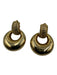 No Brand Gold Metal Clip Ons Circle Hoop Earrings Gold