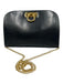 Salvatore Ferragamo Black Leather Gold Tone Hardware Toggle Close Bag Black