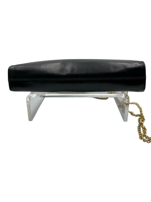 Salvatore Ferragamo Black Leather Gold Tone Hardware Toggle Close Bag Black