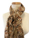 Missoni Beige, Orange & Brown Acrylic Blend Knit Fringe Edging Rectangle scarf Beige, Orange & Brown