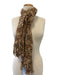 Missoni Beige, Orange & Brown Acrylic Blend Knit Fringe Edging Rectangle scarf Beige, Orange & Brown
