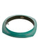 Alexis Bittar Aqua Blue Lucite Bangle Carved Open Hoop Post Back Jewelry Set Aqua Blue