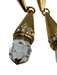 Christian Dior Gold Metal Rhinestone Crystal drop Dangle Earrings Gold
