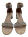 Jeffrey Campbell Shoe Size 6.5 Silver Leather Rhinestones Ankle Strap Sandals Silver / 6.5