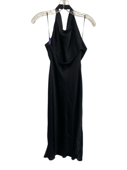 Babaton Size 0 Black Polyester Sleeveless Halter Neck Maxi Dress Black / 0