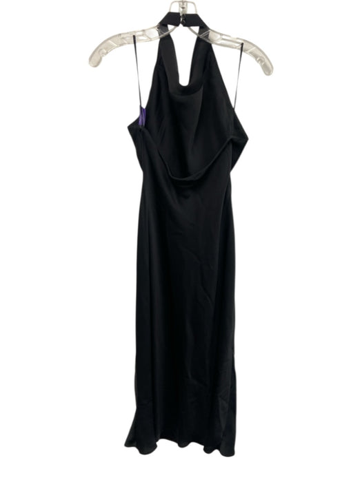 Babaton Size 0 Black Polyester Sleeveless Halter Neck Maxi Dress Black / 0
