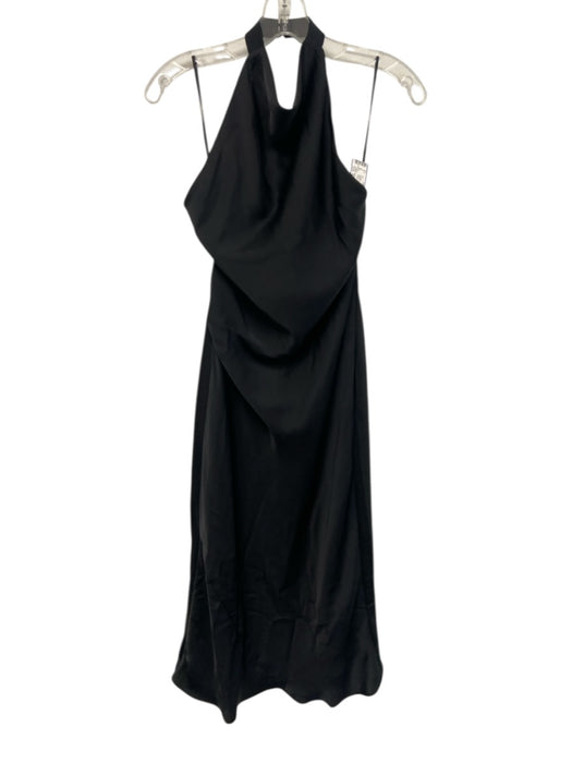 Babaton Size 0 Black Polyester Sleeveless Halter Neck Maxi Dress Black / 0