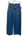 Pilcro Size 00 Med Dark Wash Cotton Front Zip Maxi Front Split Denim Skirt Med Dark Wash / 00