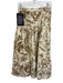 Tuckernuck Size X Cream & Brown Linen & Cotton Floral Elastic Waist Skirt Cream & Brown / X