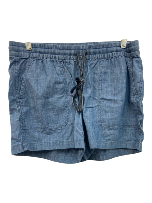 J Crew Size S Blue Cotton Chambray Elastic Waist Drawstring Shorts Blue / S