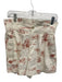 Madewell Size 2 White & Red Linen & Cotton All Over Print High Rise Shorts White & Red / 2