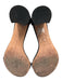 Stuart Weitzman Shoe Size 6 Black & Tan Suede & Leather Block Heel Sandals Black & Tan / 6