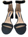 Stuart Weitzman Shoe Size 6 Black & Tan Suede & Leather Block Heel Sandals Black & Tan / 6