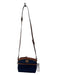Dooney & Bourke Navy & Brown Nylon & Leather Top Zipper Front Pocket Bag Navy & Brown / Small