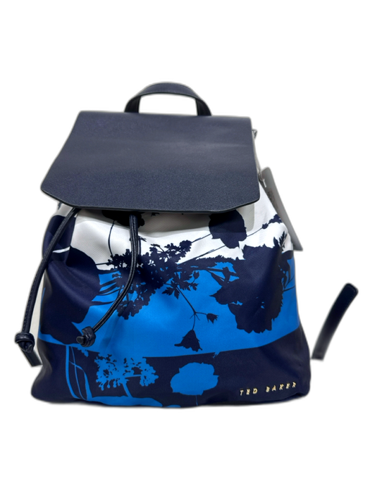 Ted Baker Navy, Blue & White Synthetic Drawstring Printed Backpack Navy, Blue & White