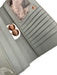 Ted Baker Pale Green Bovine Leather Snap Button Kiss Lock Back Pocket Wallets Pale Green