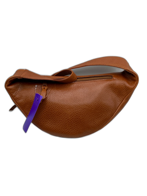 Cole Haan Cognac Brown Pebble Leather Zip Front Fanny Pack Belt Bag Bag Cognac Brown / S
