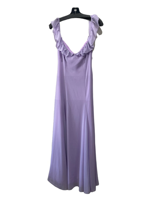 Lovers + Friends Size S Pale Purple Polyester Off Shoulder Full Length Gown Pale Purple / S