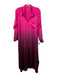 YFB Size Small Hot Pink & Purple Viscose Blend Long Sleeve Ombre Button Up Dress Hot Pink & Purple / Small