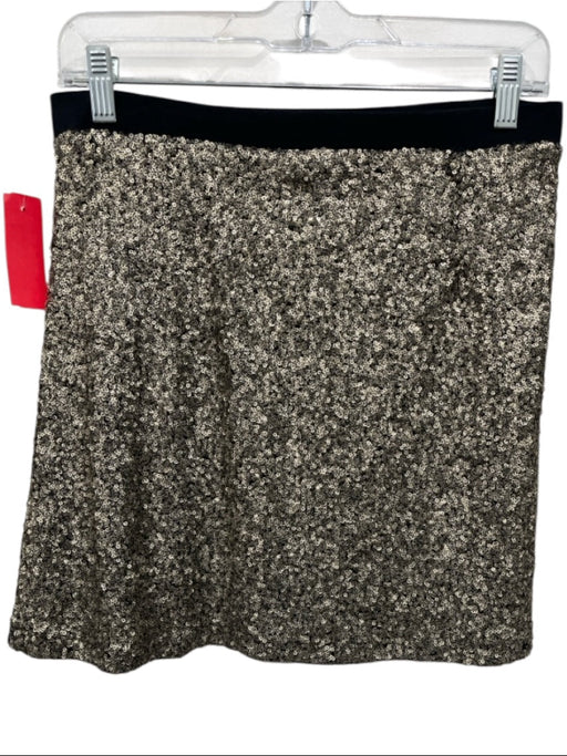 Patrizia Luca Size M Gold & Black Polyester Elastic Waist Sequined Skirt Gold & Black / M