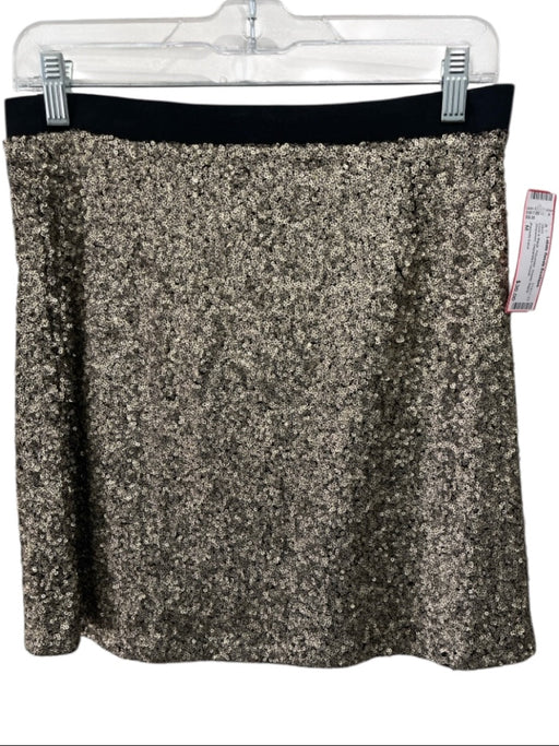 Patrizia Luca Size M Gold & Black Polyester Elastic Waist Sequined Skirt Gold & Black / M