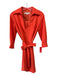 Trina Turk Size 2 Orange Polyester V Neck Pocket Long Sleeve Dress Orange / 2