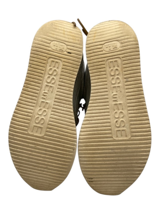 Esse Ut Esse Shoe Size 38 Gray & Silver Leather Embossed Textured Dots Sneakers Gray & Silver / 38