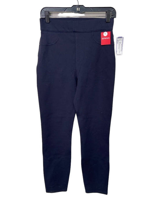 Spanx Size M Navy Blue Rayon & Nylon Blend Stretch Waist Pants Navy Blue / M
