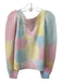 Loveshackfancy Size S Pink Blue Yellow Alpaca Blend Wide Neck Knit Sweater Pink Blue Yellow / S