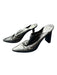 Balmain Shoe Size 41 Black Leather Pointed Toe Heeled Scrunch Detail Mules Black / 41