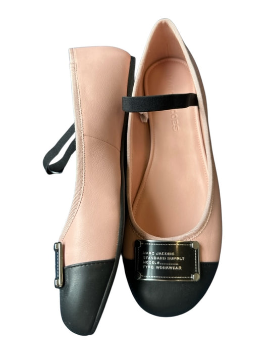 Marc Jacobs Shoe Size 40 Pink & Black Leather Cap Toe SHW Ballet Flats Pink & Black / 40