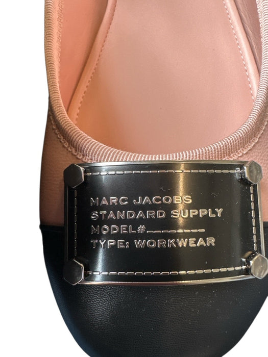 Marc Jacobs Shoe Size 40 Pink & Black Leather Cap Toe SHW Ballet Flats Pink & Black / 40