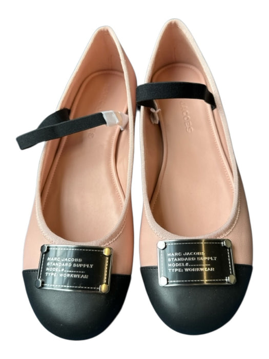 Marc Jacobs Shoe Size 40 Pink & Black Leather Cap Toe SHW Ballet Flats Pink & Black / 40