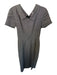 Neiman Marcus by RM Size 4 Dark Gray Wool Short Sleeve Collar Midi Dress Dark Gray / 4